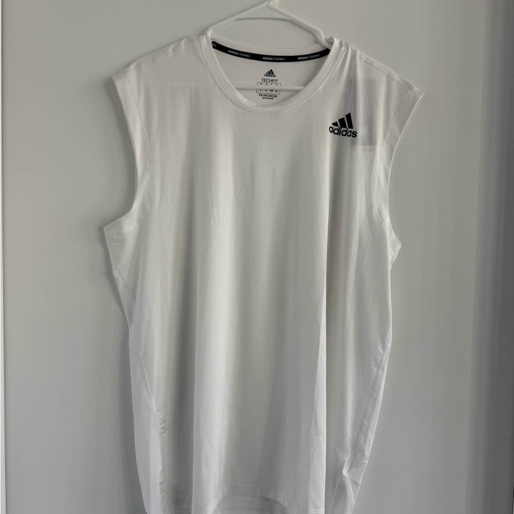 Adidas Training Men's White Sleeveless Tank